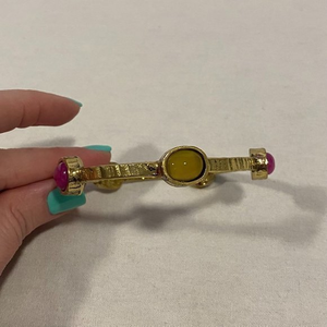 Multi-Colored Stone Skinny‎ Gold Tone Bracelet